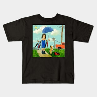 Dog and Ms. Umbrella Kids T-Shirt